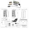 42100V C – Ponte Tremolo 2 Pivot per chitarra elettrica – Cromato