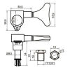 MH B120 GD – Set Meccaniche L2+R2 per basso – Dorate