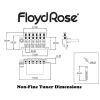 FRTNFT C – Ponte Authentic Floyd Rose per chitarra elettrica – Serie FRTNFT (Non-Fine Tuner) – Cromato