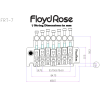 FRT-S100K – Ponte Authentic Floyd Rose 7 corde per chitarra elettrica – Serie Original – Cromato