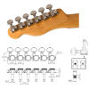 505FVC – Set Meccaniche in linea R6 Autobloccanti per chitarra elettrica – Cromate