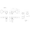 GB 707 C L2R2 – Set Meccaniche L2+R2 per basso – Cromate