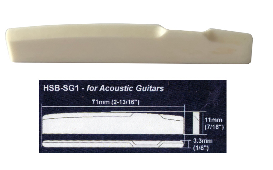 Tusq Sella Compensata Per Chitarra Acustica Extra Long 3'' Pq Tusq Sella Compensata Per Chitarra Acustica Extra Long 3'' Pq
