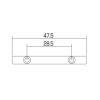 TB47,5 B – Abbassacorde per chitarra elettrica – Nero