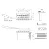 ST40S GD – Ponte tremolo per chitarra elettrica tipo Fender Vintage 6 viti – Dorato