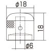 VK1-18 B – Manopola in metallo per chitarra – Nera