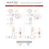 PRN-2311-C0 – Set meccaniche L3+R3 per chitarra elettrica – Cromate (2 Pin)