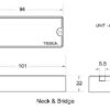 Corona-76SM – Set di 2 Pick Up Humbucker per basso elettrico 4/5 corde – Neri