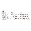 S1996 C – Set sellette per Ponte tremolo double locking Gotoh GE1996T – Cromate
