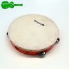 Tamburello con cembali 25 cm pelle naturale Oyster TH10-6 Arancione