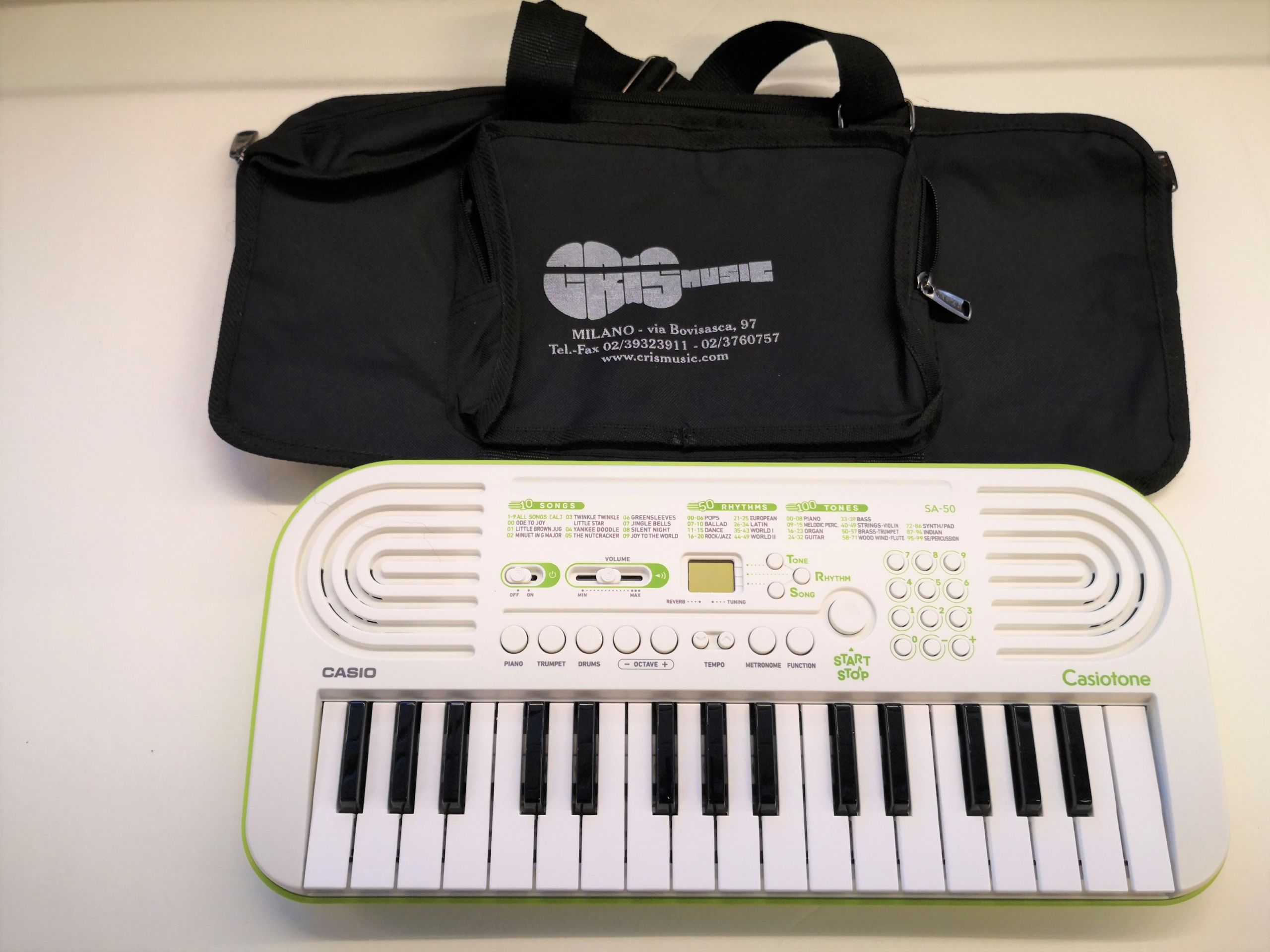 CASIO SA-50 White/Lime Green con Borsa