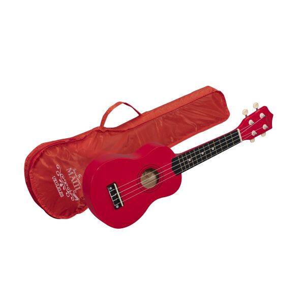 Ukulele soprano MAUI Sunny Rosso con borsa